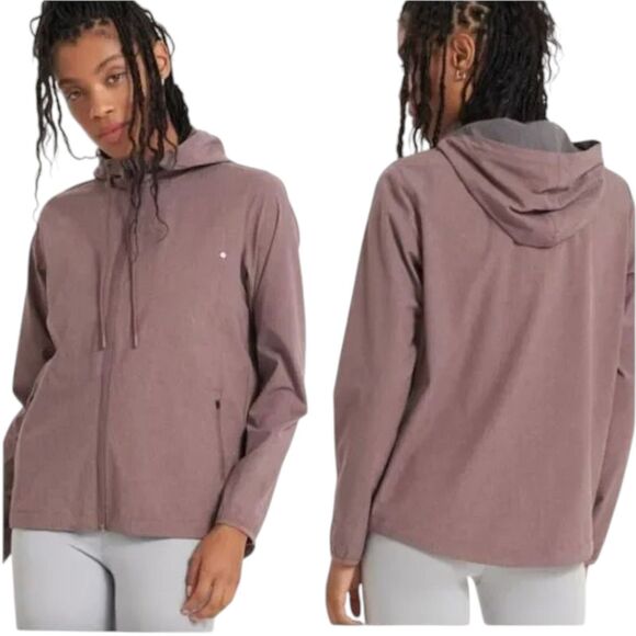 Vuori Jackets & Blazers - VUORI Women's Outdoor Trainer Shell Jacket Size XS Hooded Full Zip Brown # VW501